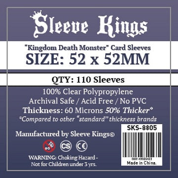 Pochettes de jeu Sleeve Kings 52 mm x 52 mm, paquet de 110