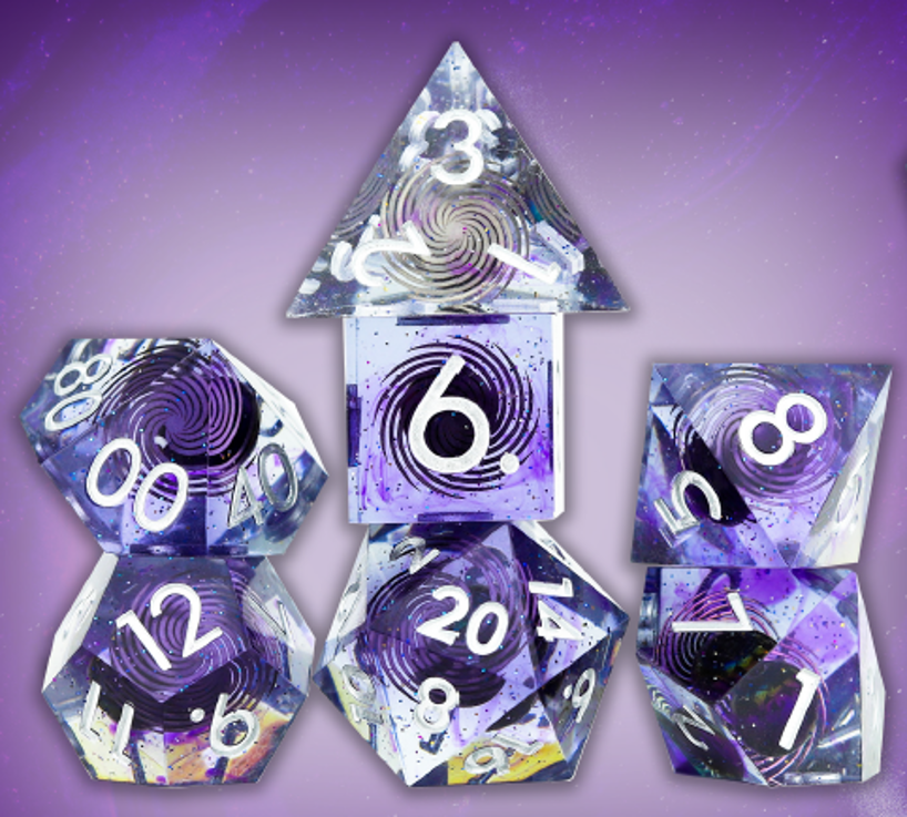 Sharp Edge Resin 7 Dice Set - Midnight