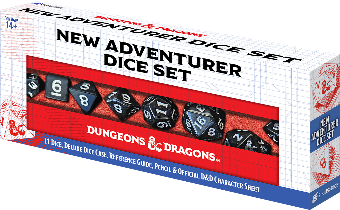 Ensemble de dés New Adventurer de Dungeons & Dragons - Noir