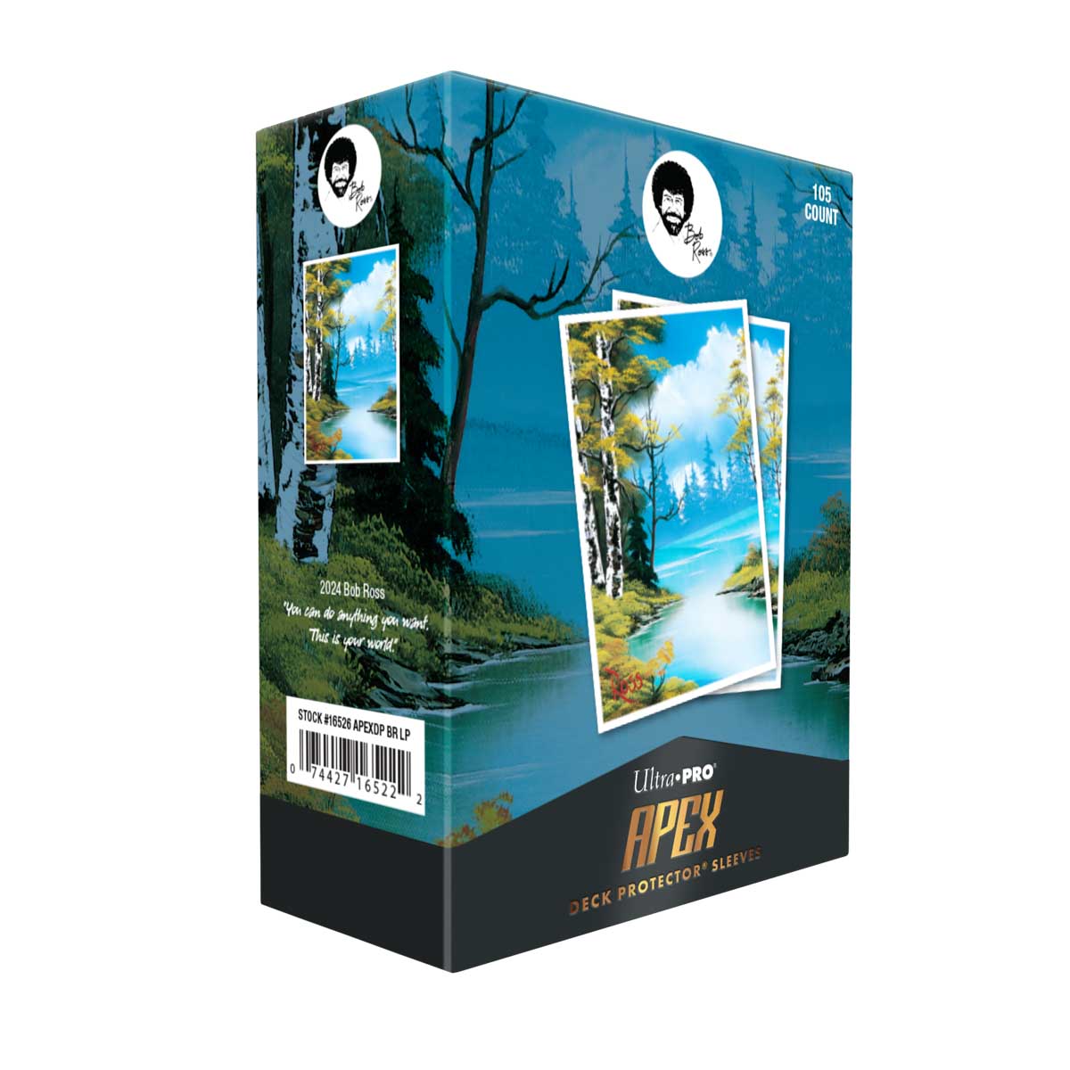Apex Deck Protector Sleeves: Bob Ross Lakeside Path 105 CT