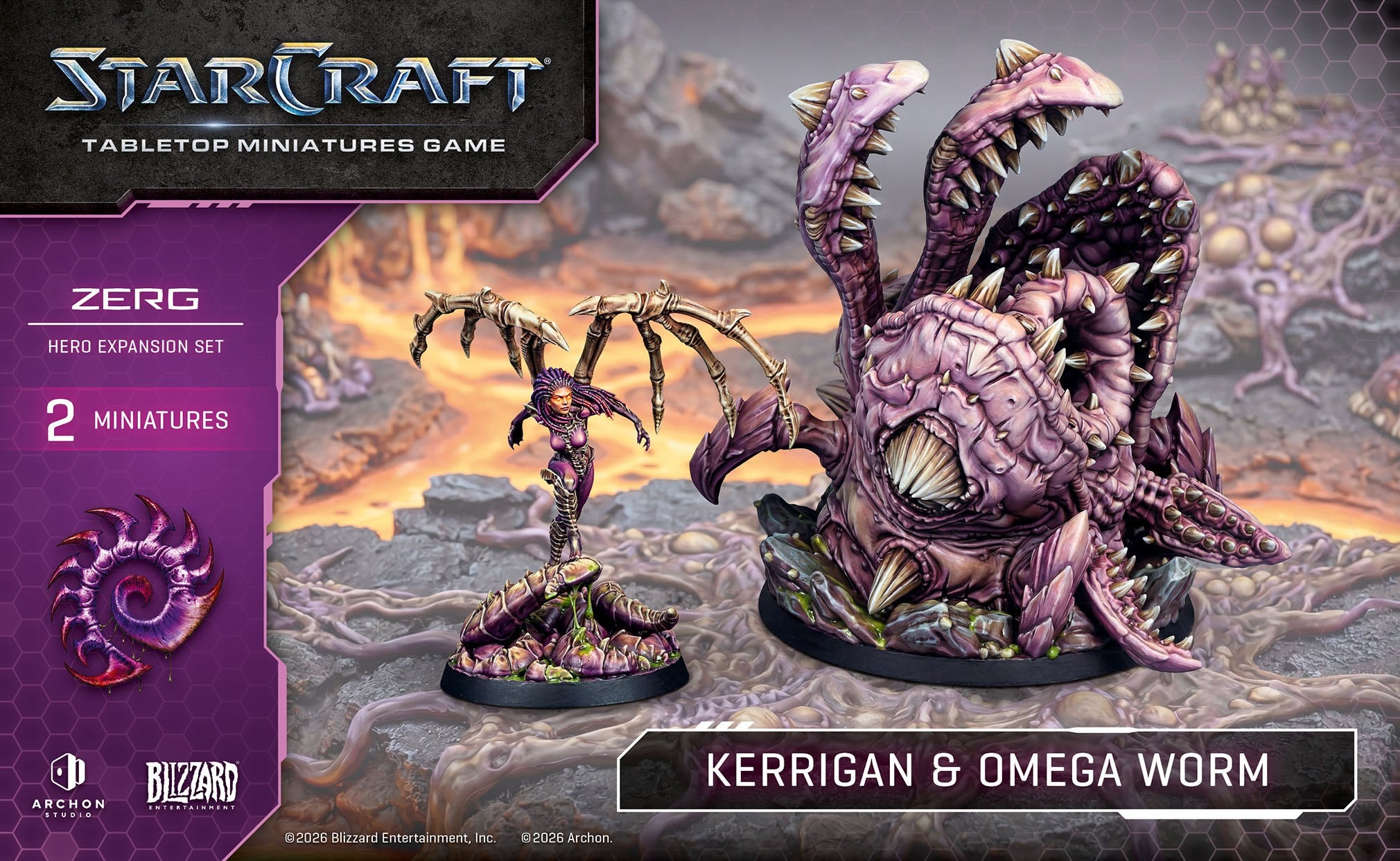 Starcraft: Zerg - Kerrigan and Omega Worm Hero Expansion Set (Pre-Order)
