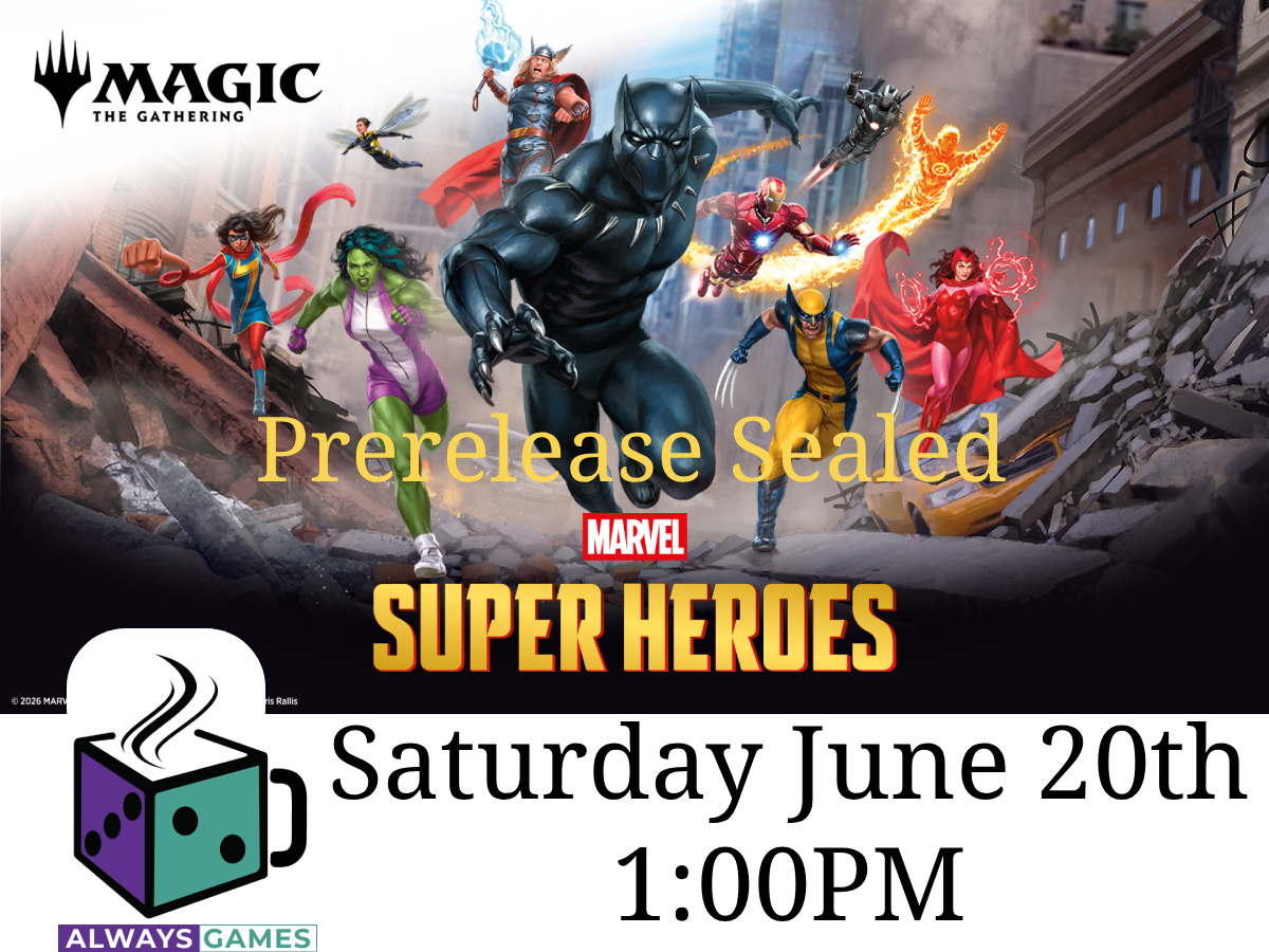 Avant-première MTG Marvel Super Heroes - Samedi 20 juin 2026 à 13h00 - 3 rondes
