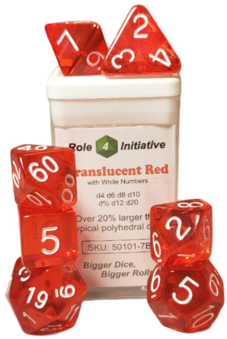 Rouge translucide : Lot de 7