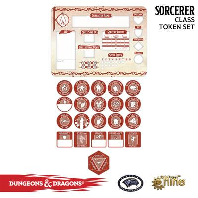 Ensemble de jetons de sorcier D&D (utilisé)