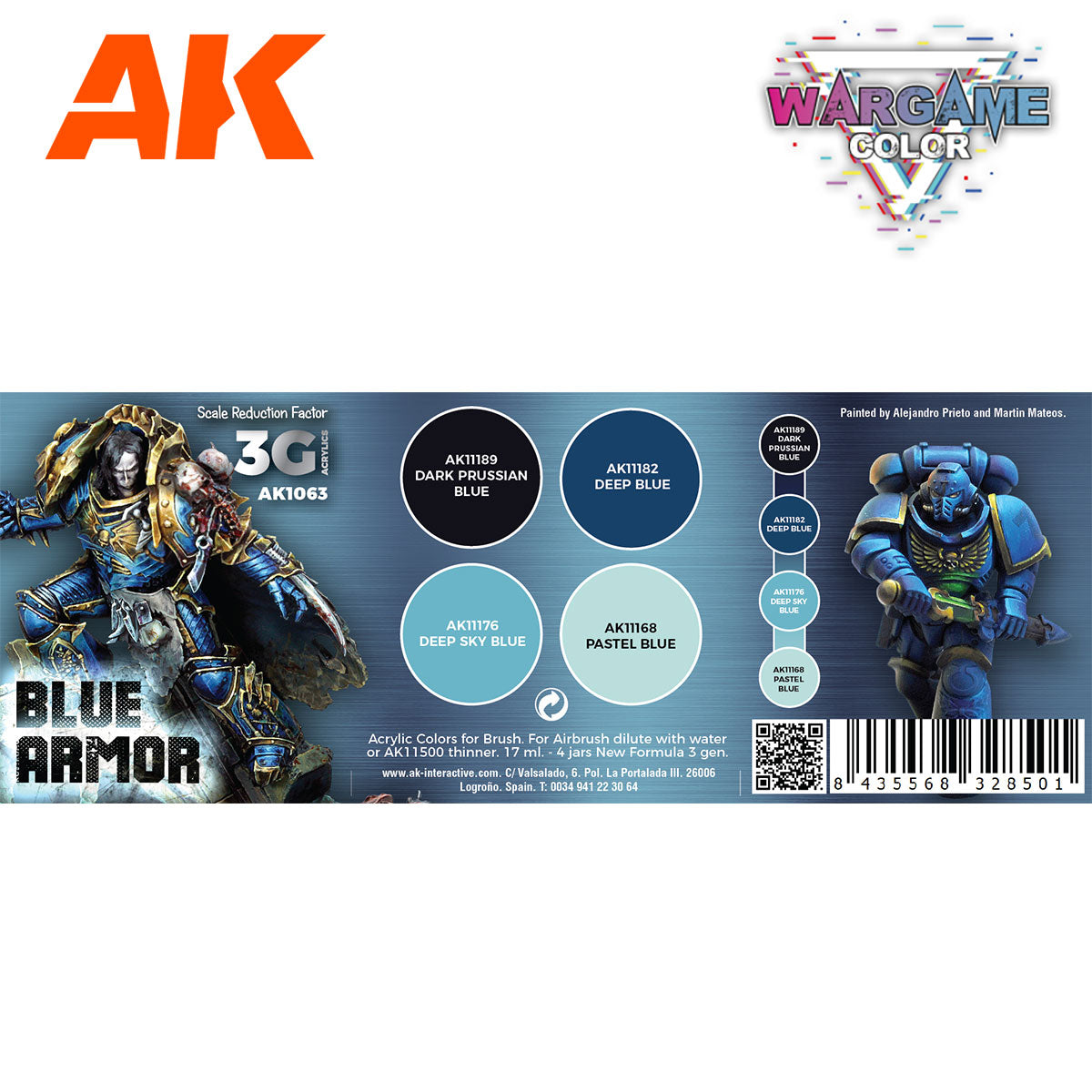 Jeu de couleurs Wargame : armure bleue