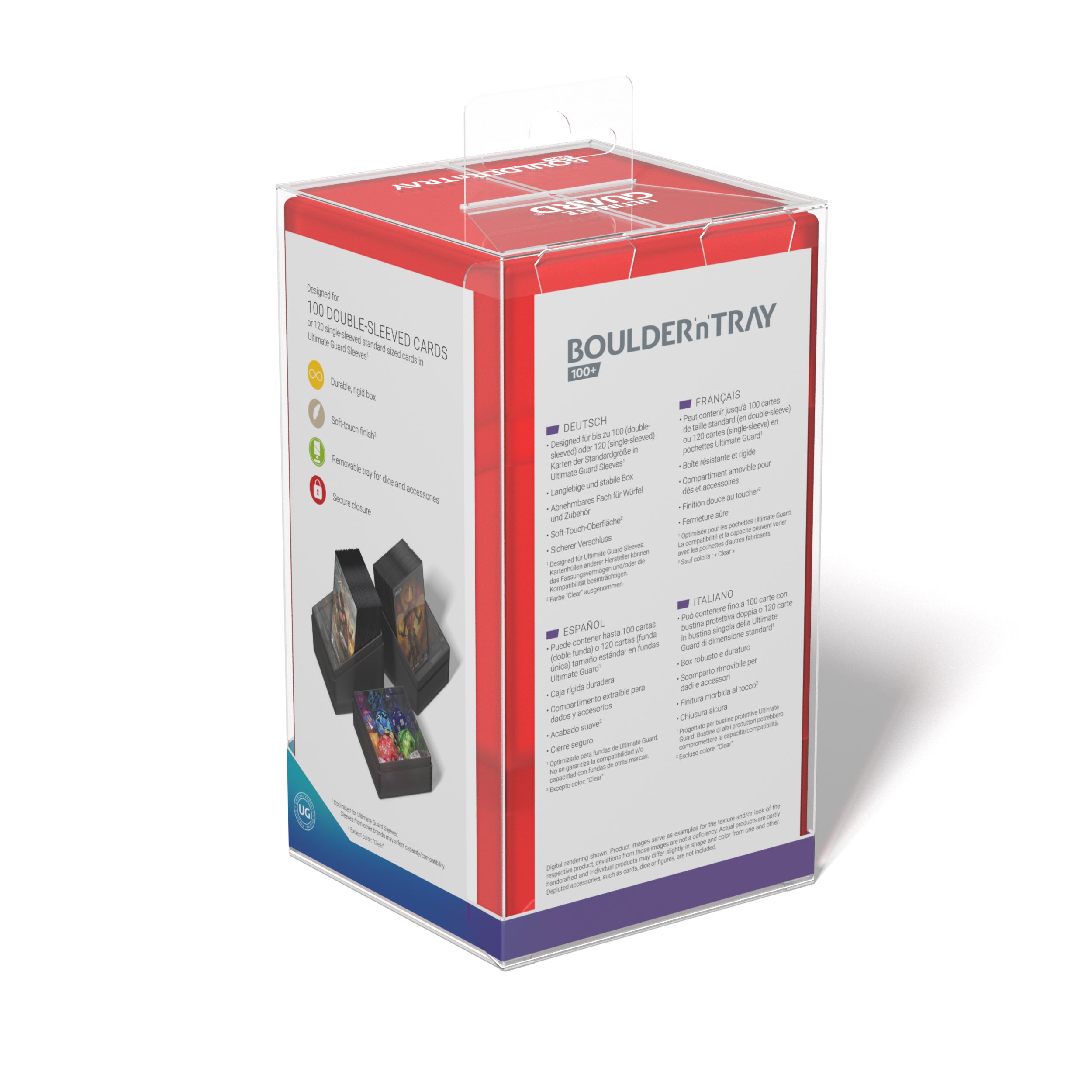 Deck Case Boulder'N'Tray 100+ Ruby