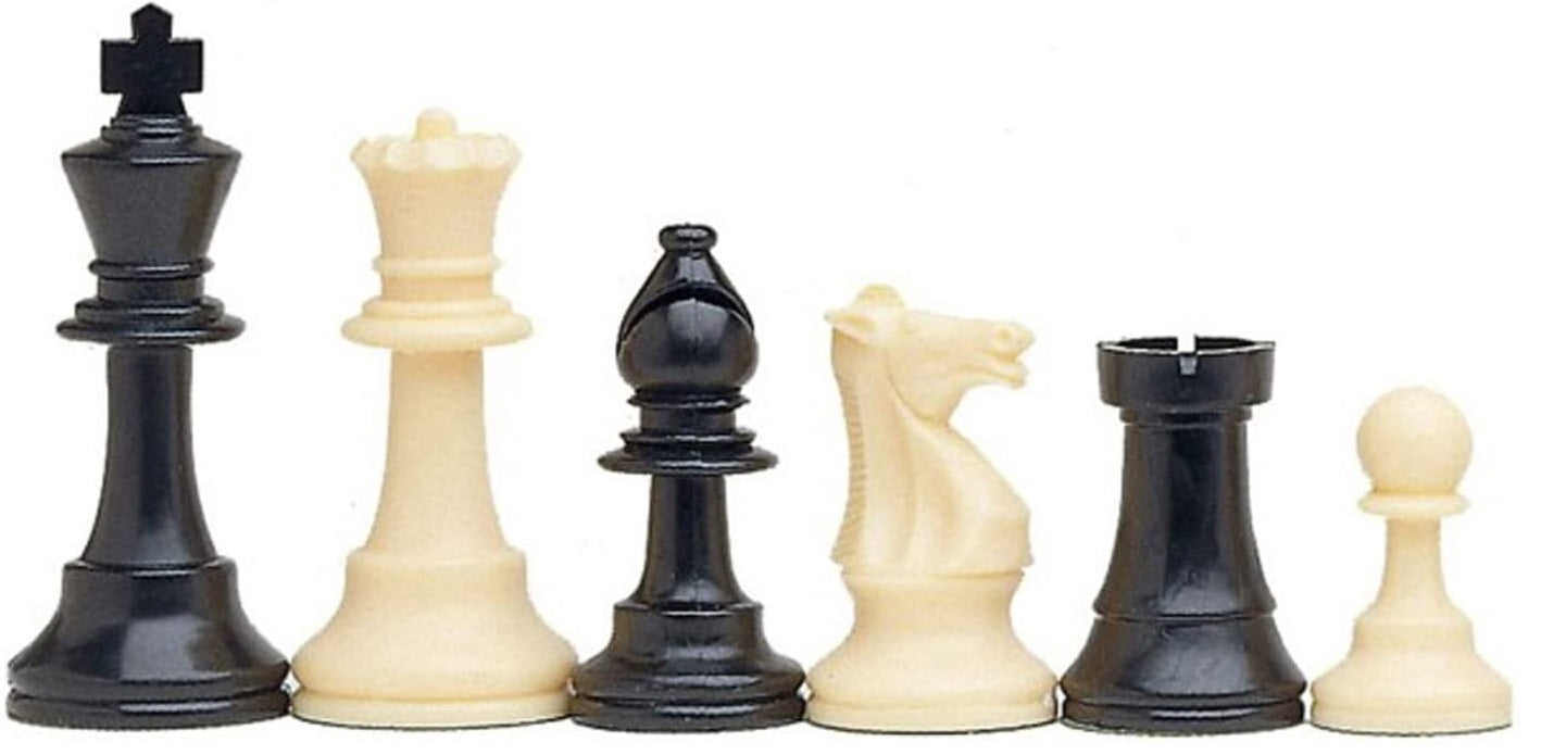 Tournament Chess Set with Black Roll-Up Carry Bag