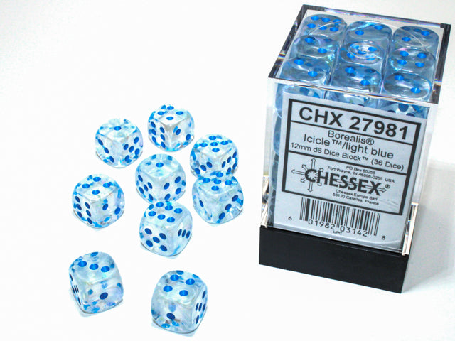Borealis : 36D6 Glaçon/Bleu Clair 12MM