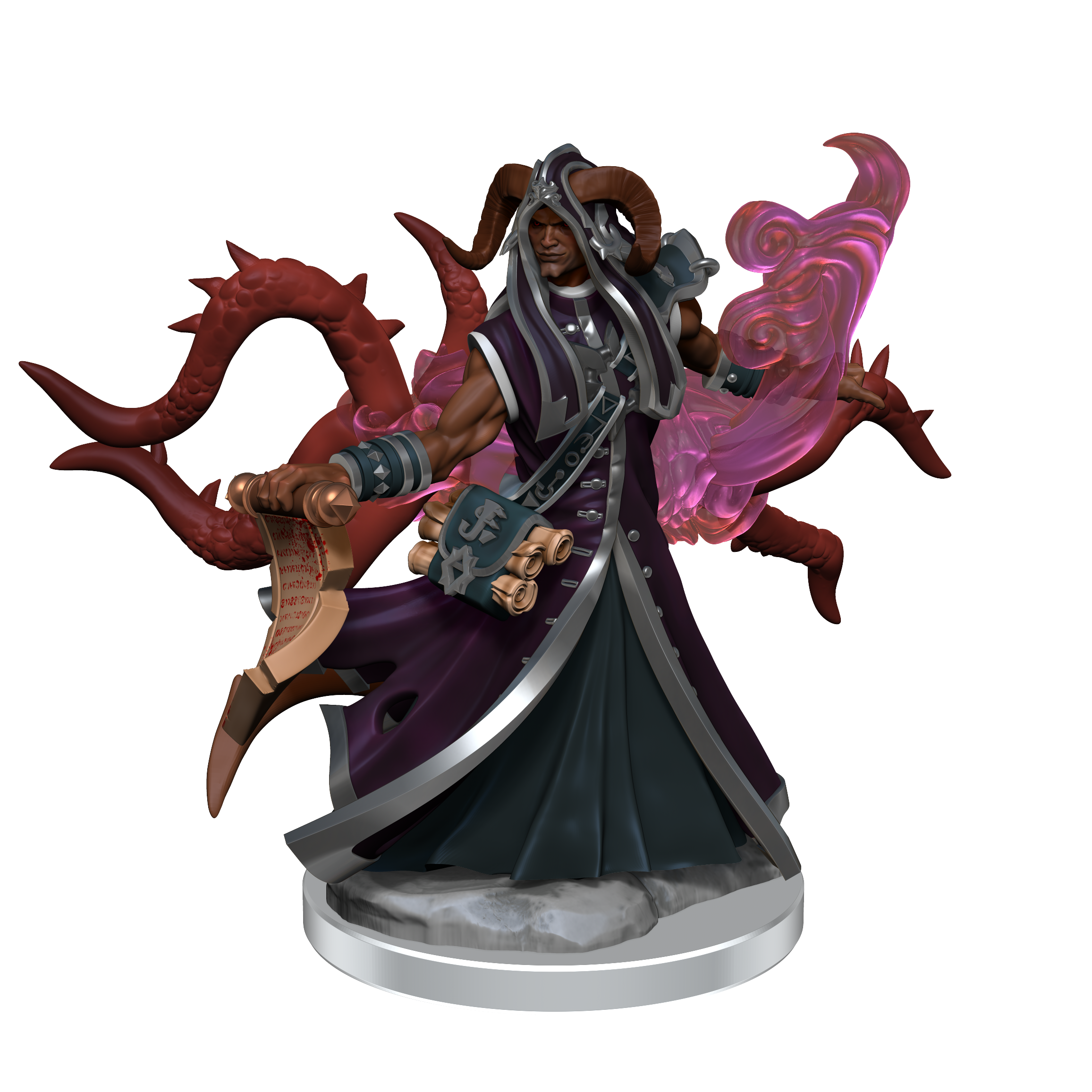 Cadres : démoniste tieffelin mâle