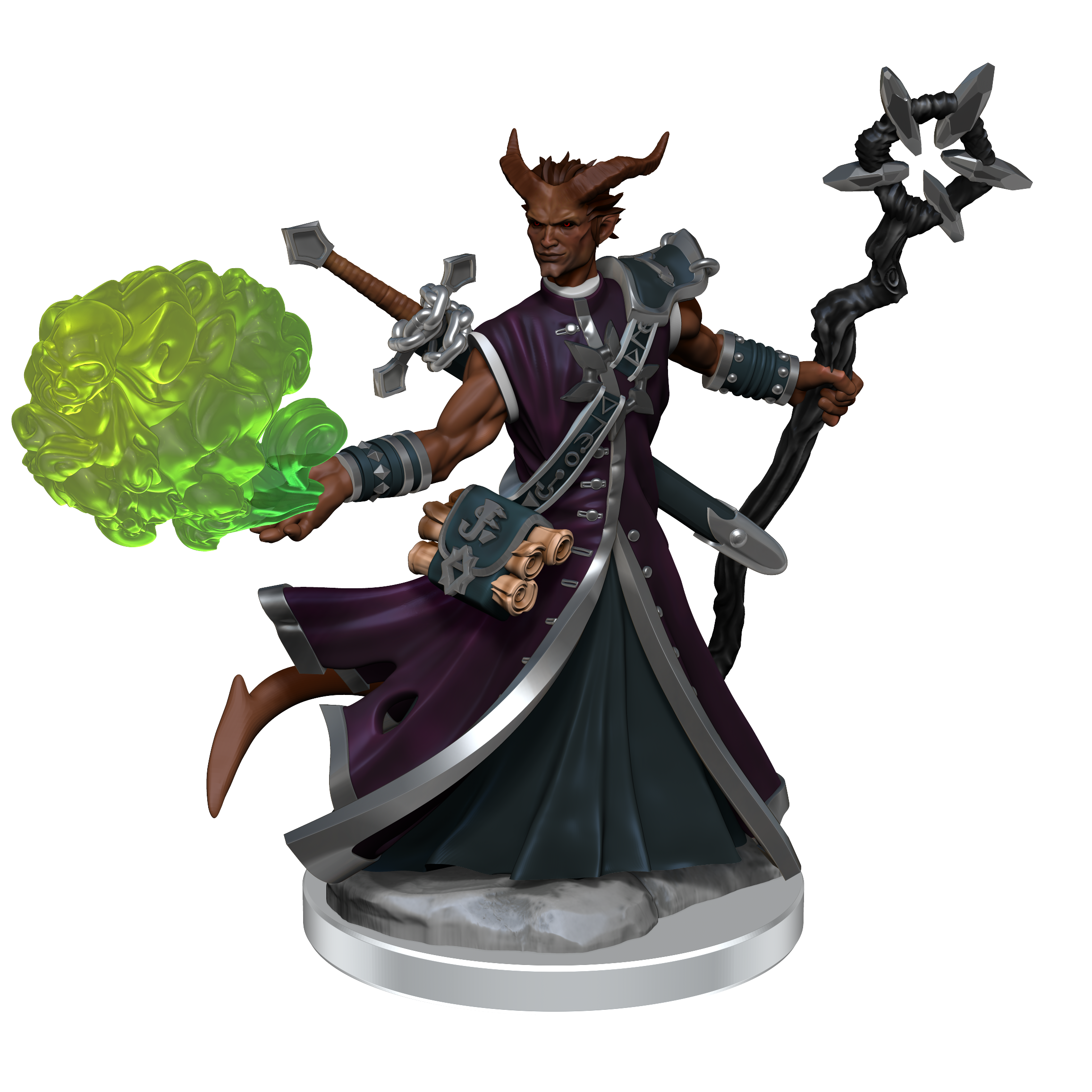 Cadres : démoniste tieffelin mâle