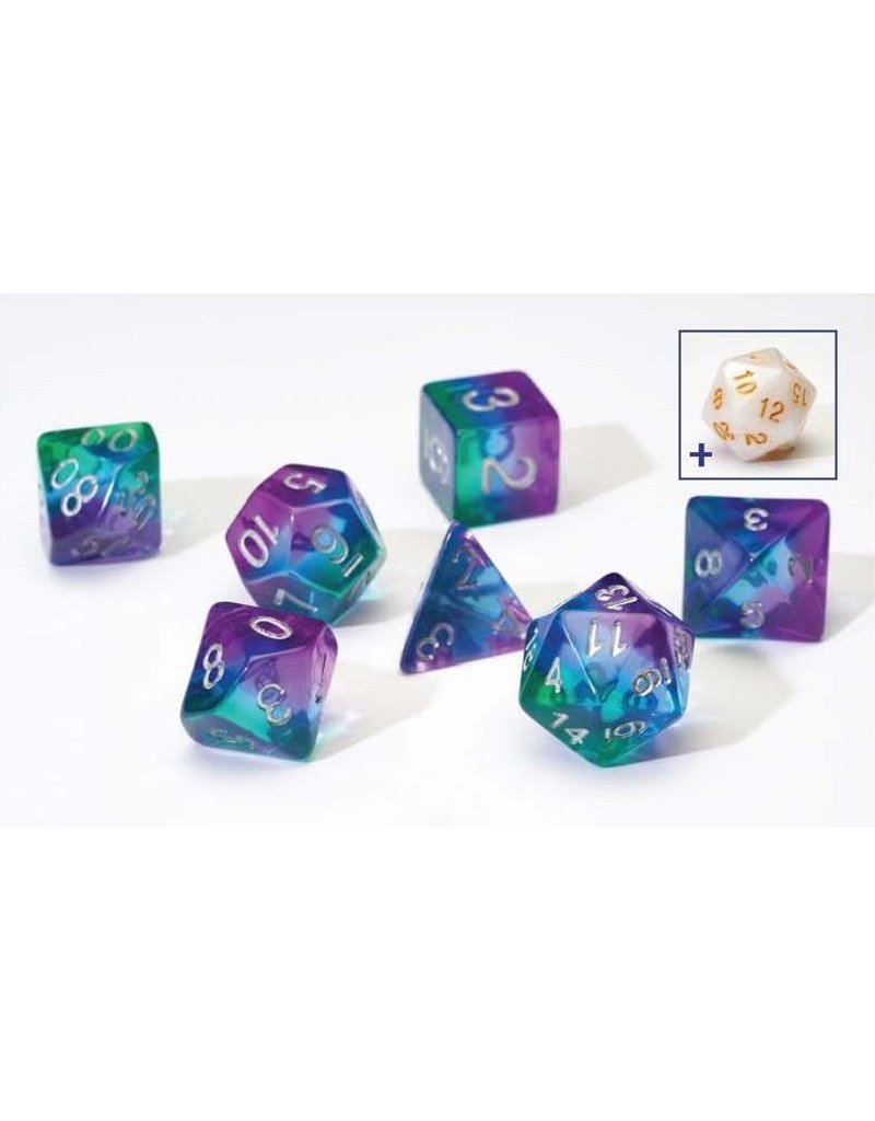 Ensemble de dés 7+1 Blue Aurora