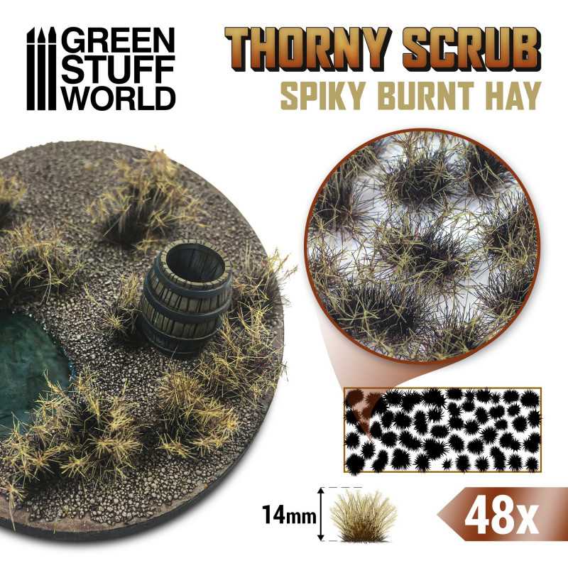 Thorny Scrubs 14MM - Spiky Burnt Hay