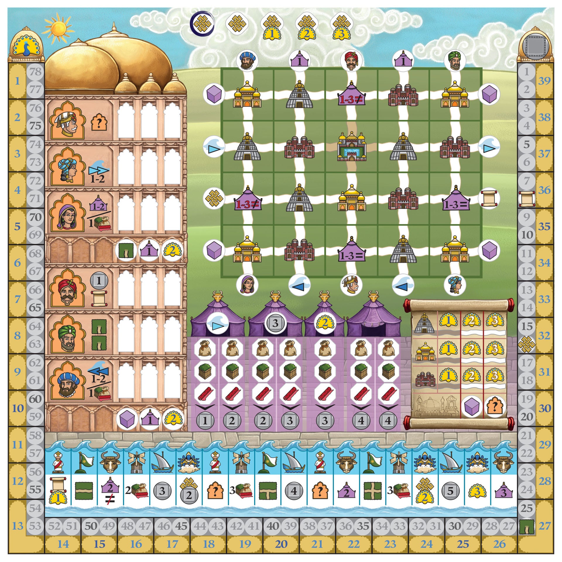 Rajas of the Ganges Dice Charmers Roll and Write (Multilingual)