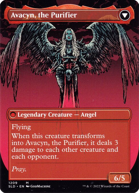Archangel Avacyn (Display Commander) - Thick Stock (1209) [Secret Lair Drop] Reverse