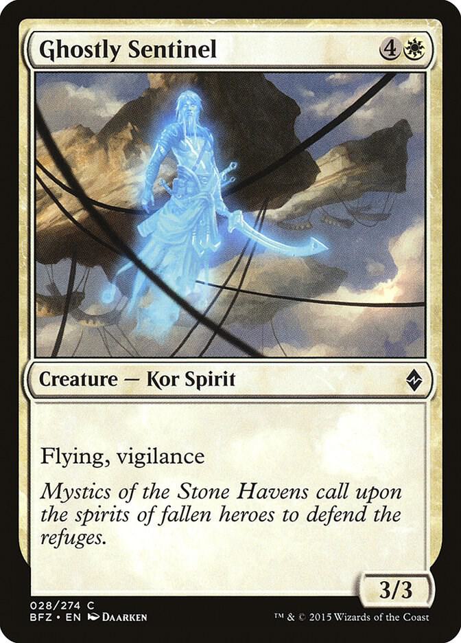 Ghostly Sentinel (28) [Battle for Zendikar]