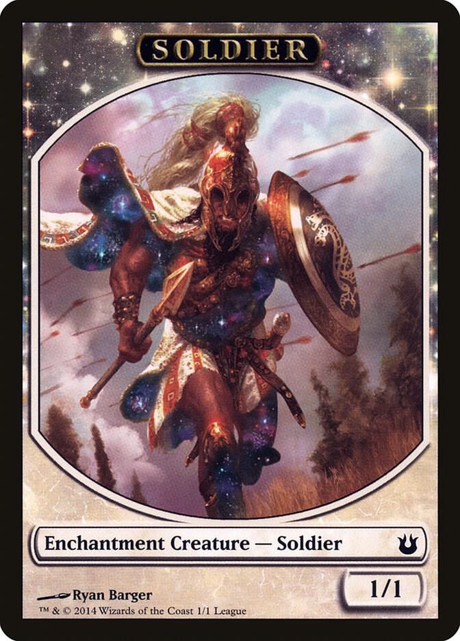 Soldier Token (Born of the Gods) (1) [League Promos]