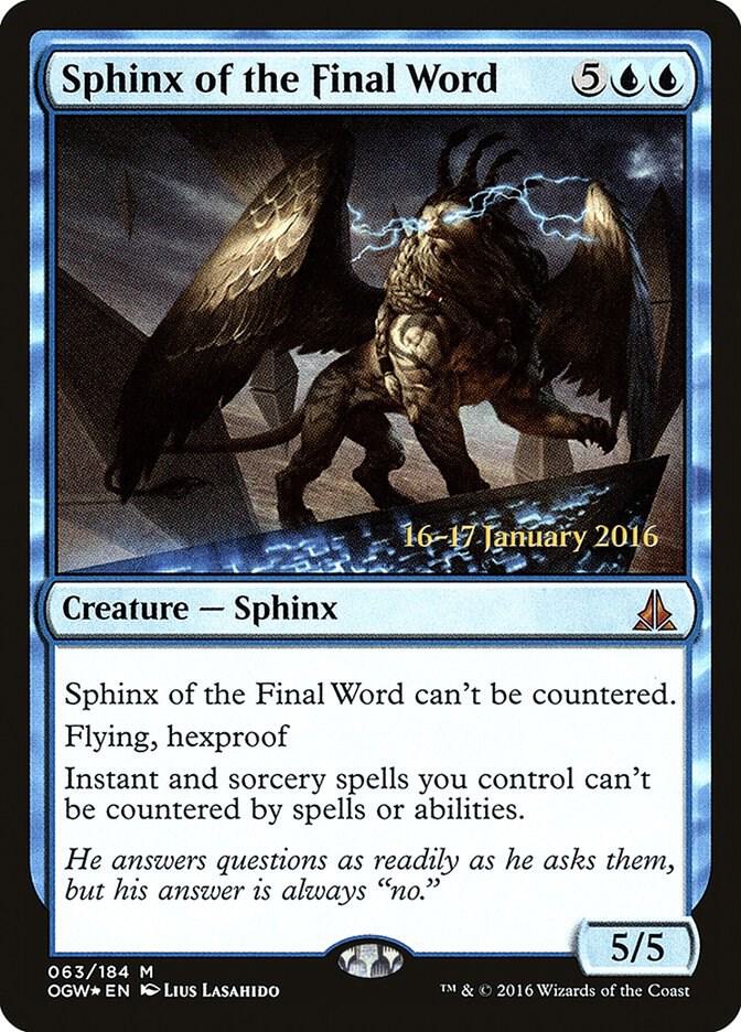 Sphinx of the Final Word (63) [Prerelease Cards]