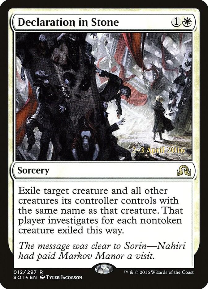 Declaration in Stone (12) [Prerelease Cards]