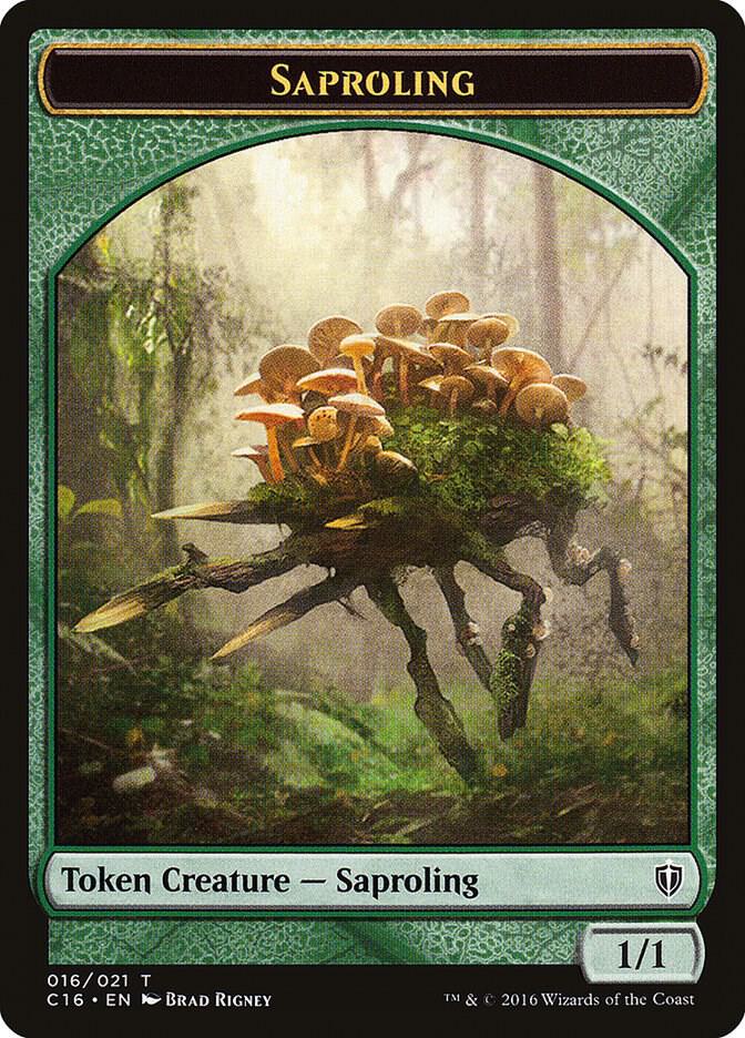 Saproling (016) // Spirit (006) Double-Sided Token (16 // 6) [Commander 2016]