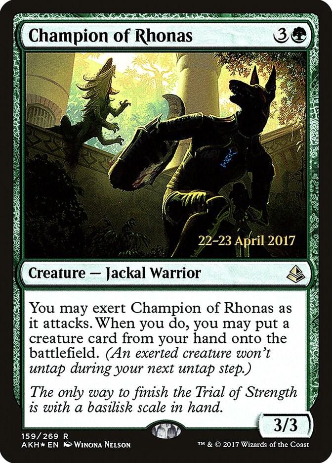 Champion of Rhonas (159) [Prerelease Cards]