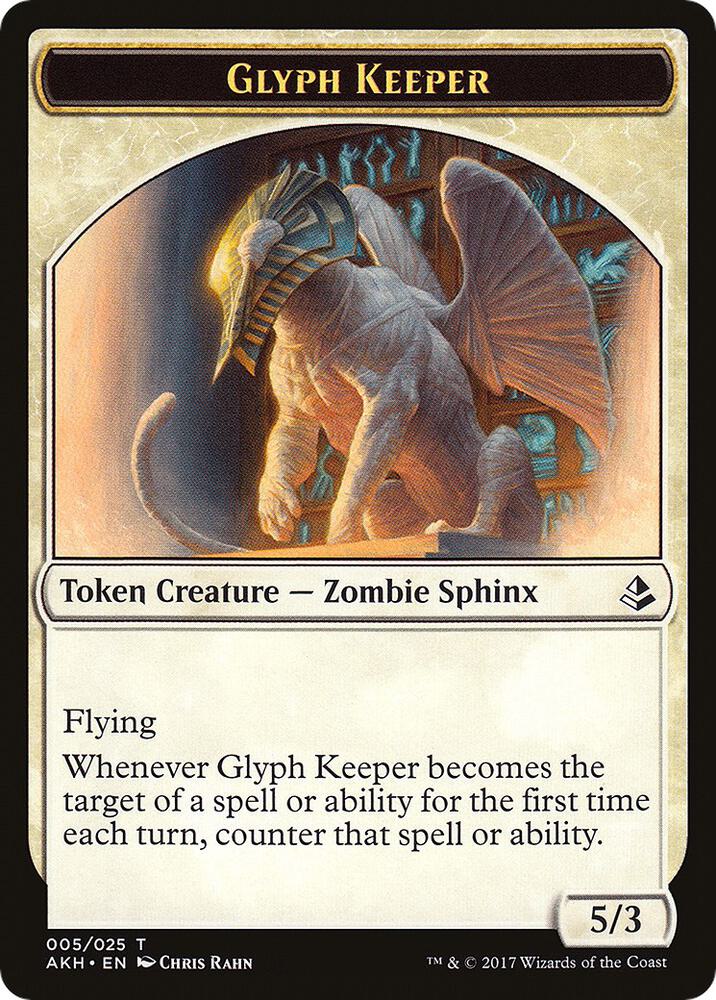 Glyph Keeper // Warrior Double-Sided Token (5 // 17) [Amonkhet]