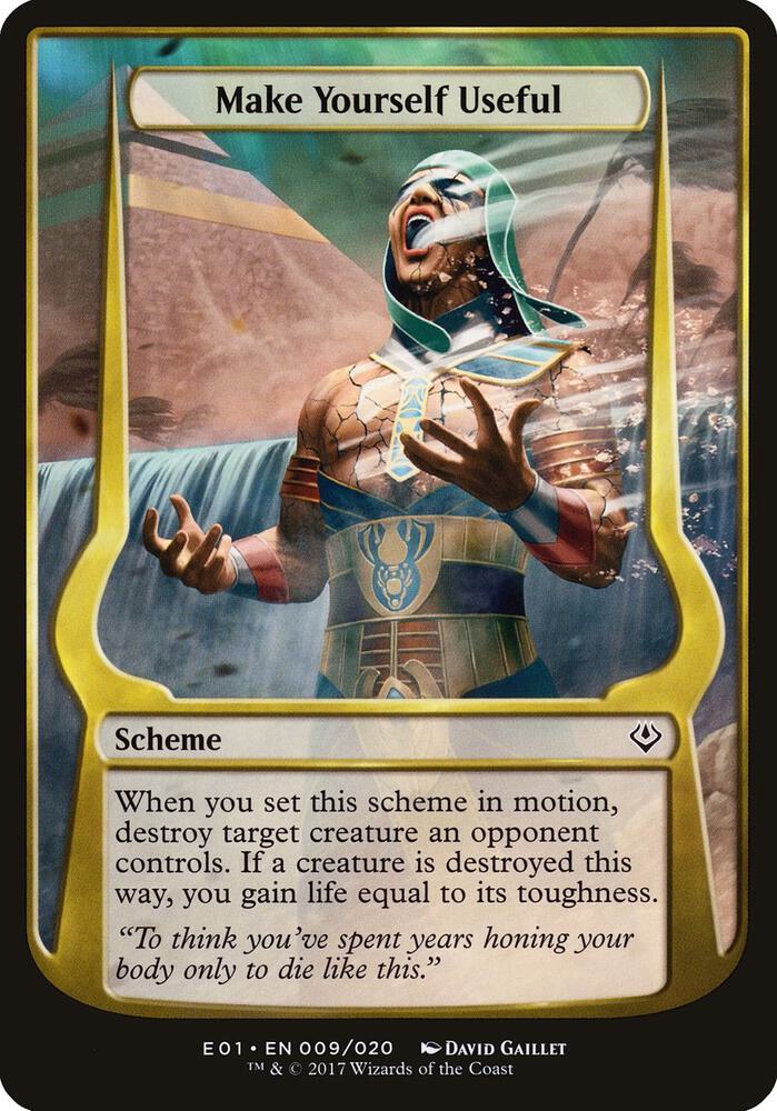 Make Yourself Useful (Archenemy: Nicol Bolas) (9) [Oversize Cards]