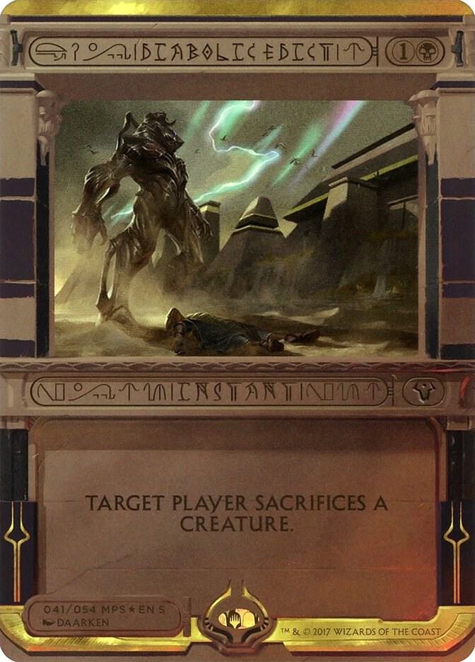 Diabolic Edict (41) [Amonkhet Invocations] [Borderless]