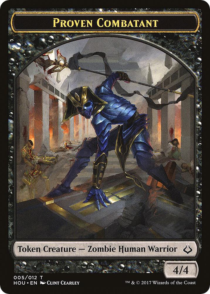 Proven Combatant // Cat Double-Sided Token (5 // 16) [Hour of Devastation]