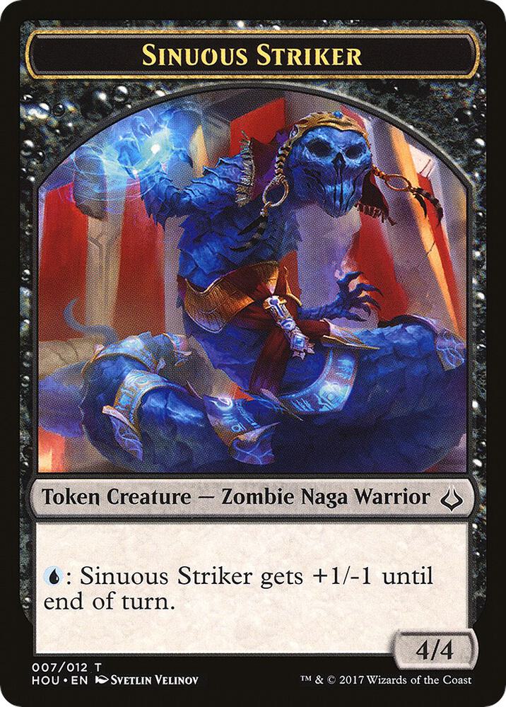 Sinuous Striker // Zombie Double-Sided Token (7 // 20) [Hour of Devastation]