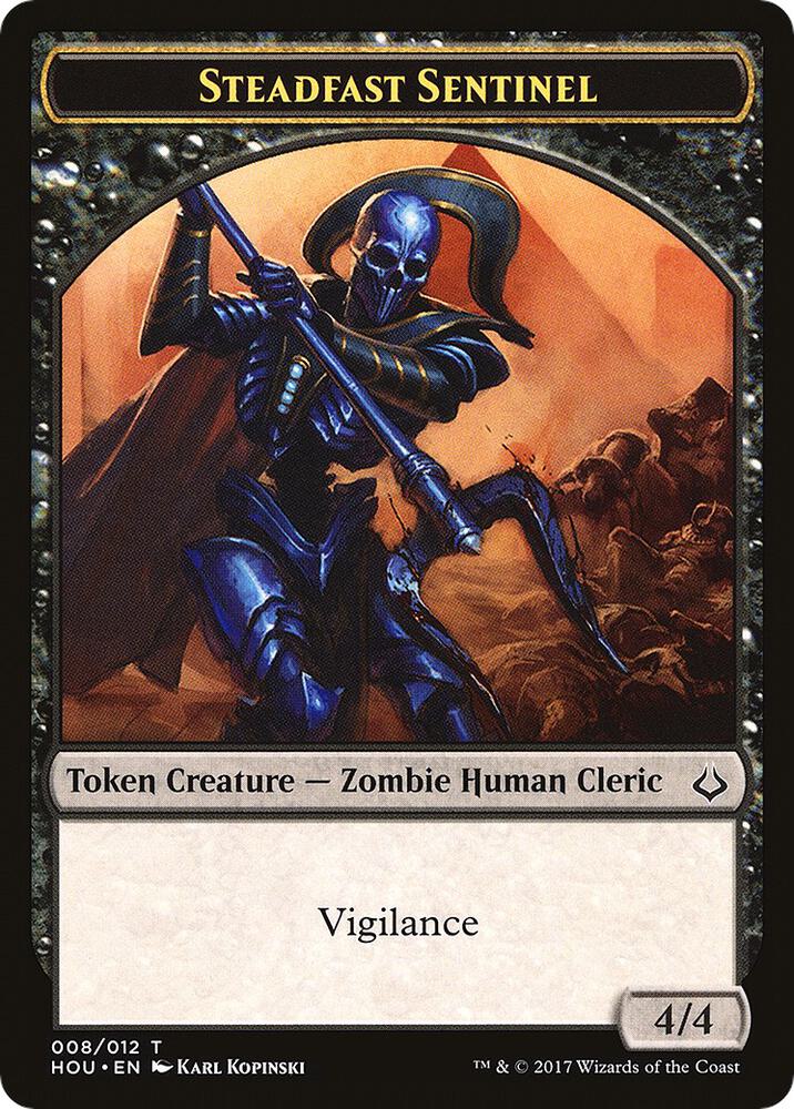 Steadfast Sentinel // Zombie Double-Sided Token (8 // 20) [Hour of Devastation]