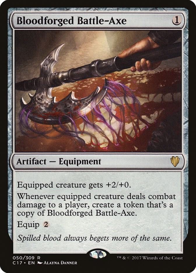 Bloodforged Battle-Axe (50) [Commander 2017]