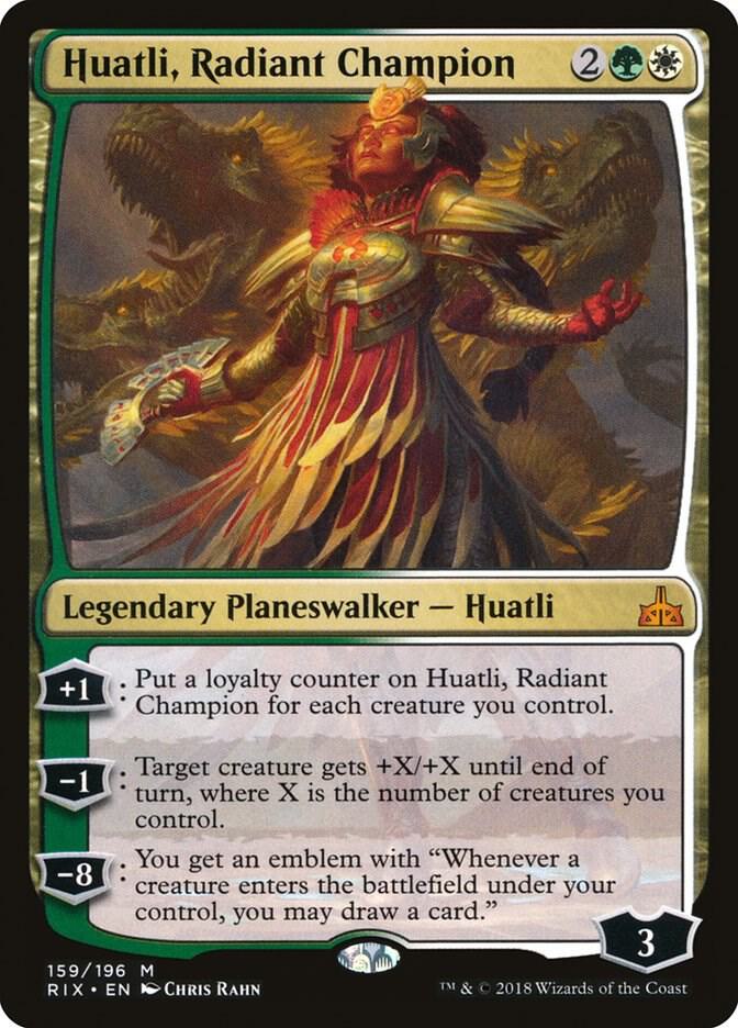 Huatli, Radiant Champion (159) [Rivals of Ixalan]