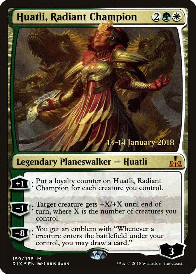 Huatli, Radiant Champion (159) [Prerelease Cards]
