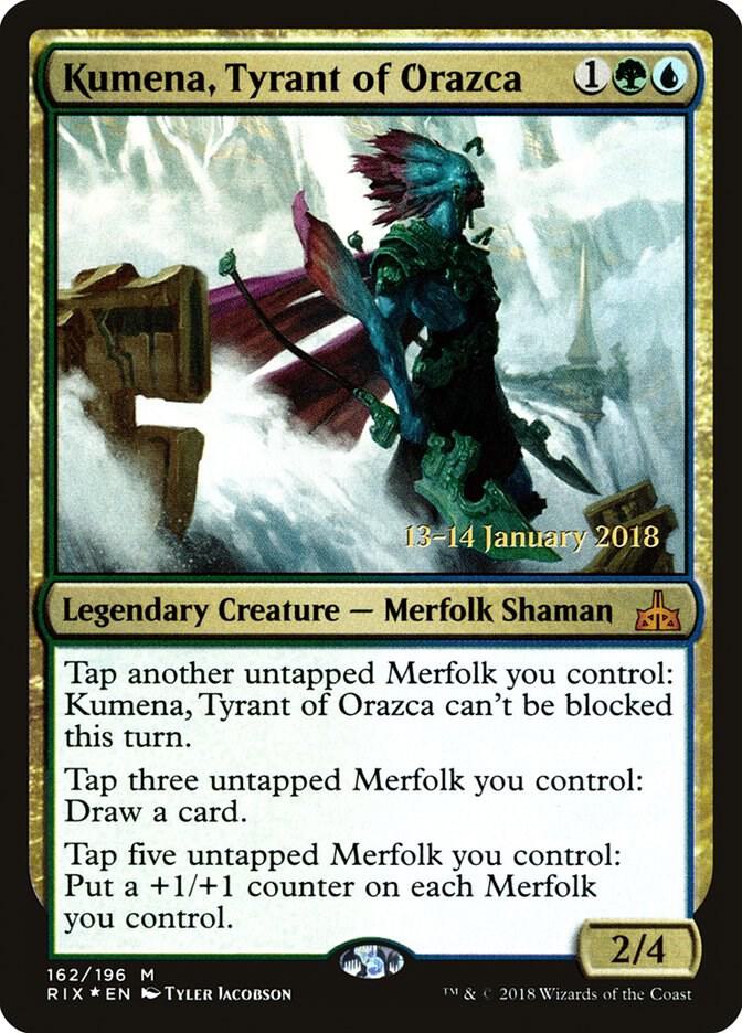 Kumena, Tyrant of Orazca (162) [Prerelease Cards]