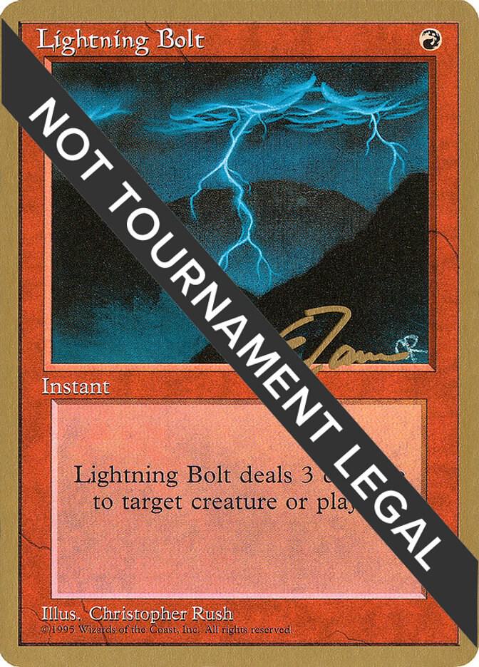 Lightning Bolt - 1996 Eric Tam (4ED) [World Championship Decks]