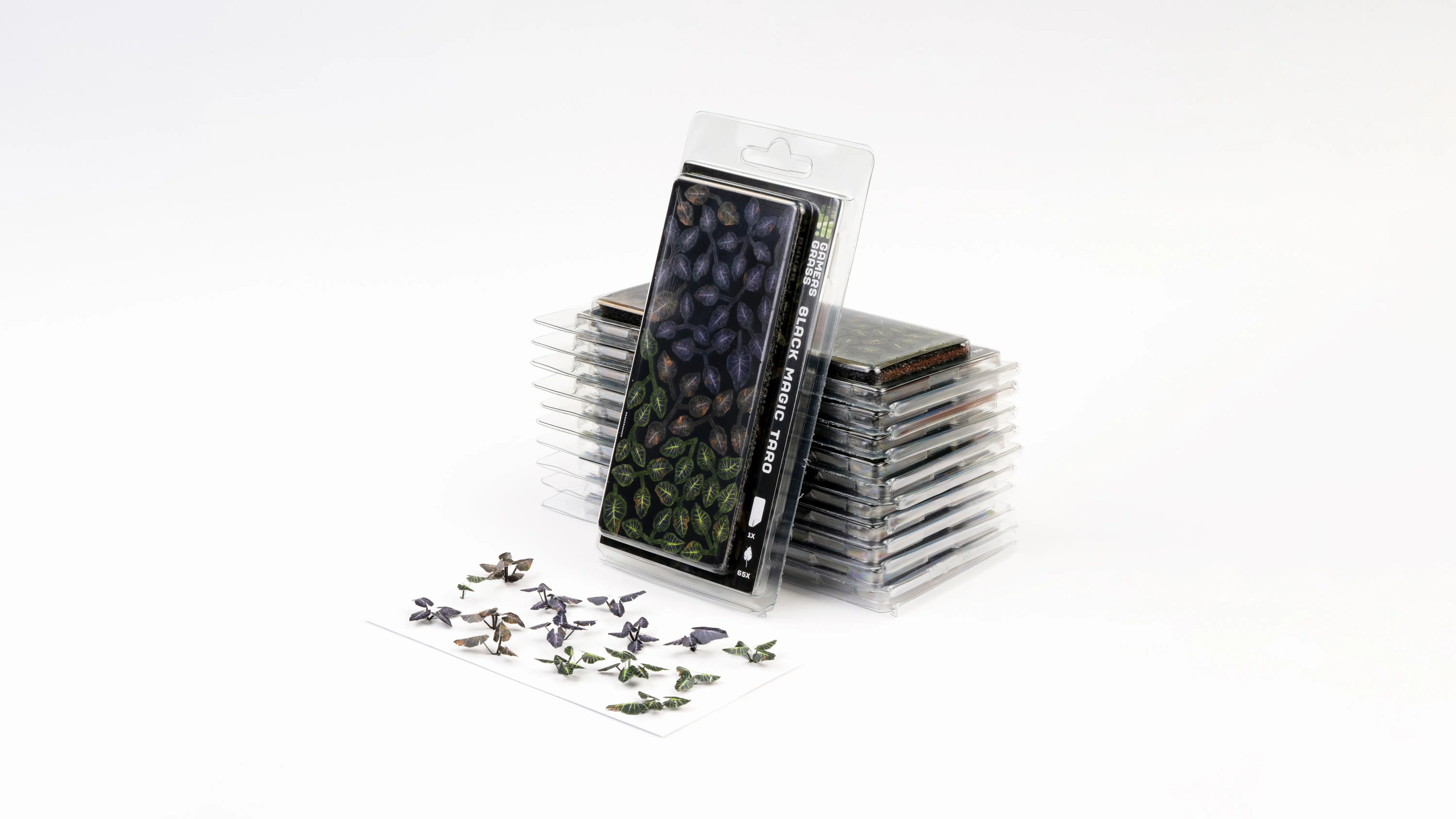 Herbe pour joueurs - Plantes laser à touffes statiques - Taro magique noir