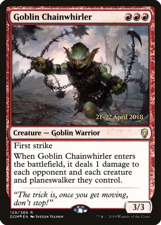 Goblin Chainwhirler (129) [Prerelease Cards]