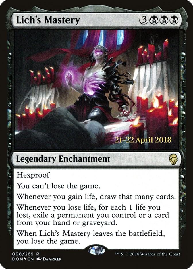 Lich's Mastery (98) [Prerelease Cards]