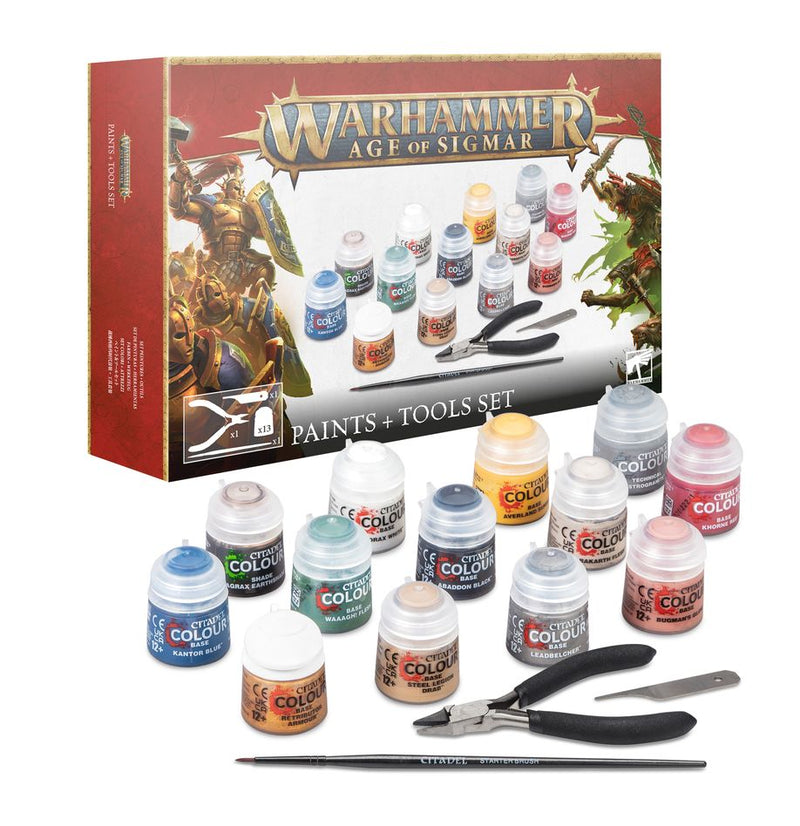 Warhammer Age of Sigmar : ensemble de peinture + outils