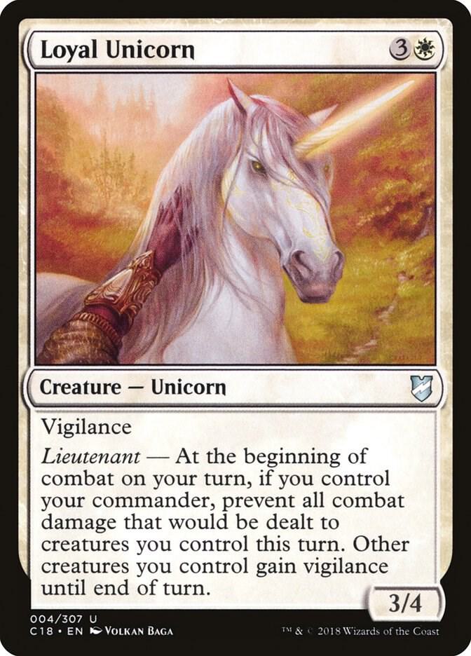 Loyal Unicorn (4) [Commander 2018]