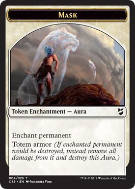 Mask // Beast (014) Double-Sided Token (4 // 14) [Commander 2018]