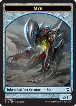 Myr (007) // Thopter (008) Double-Sided Token (7 // 8) [Commander 2018]