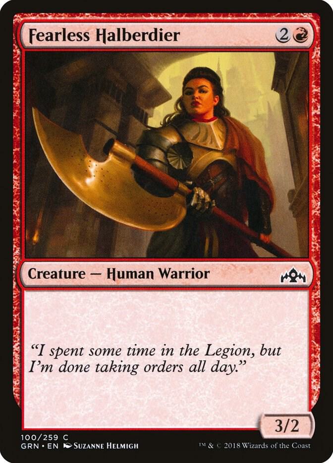 Fearless Halberdier (100) [Guilds of Ravnica]
