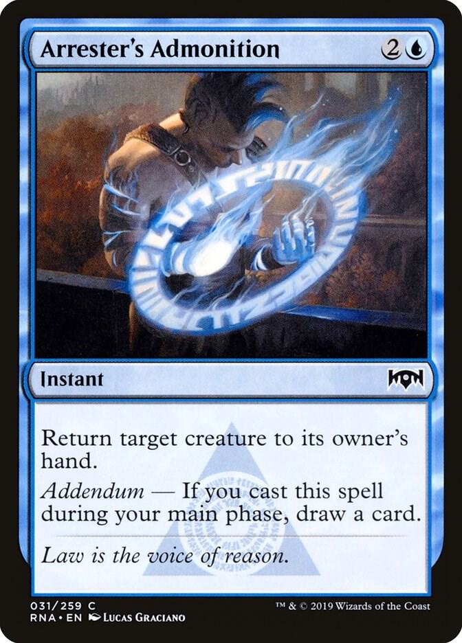 Arrester's Admonition (31) [Ravnica Allegiance]