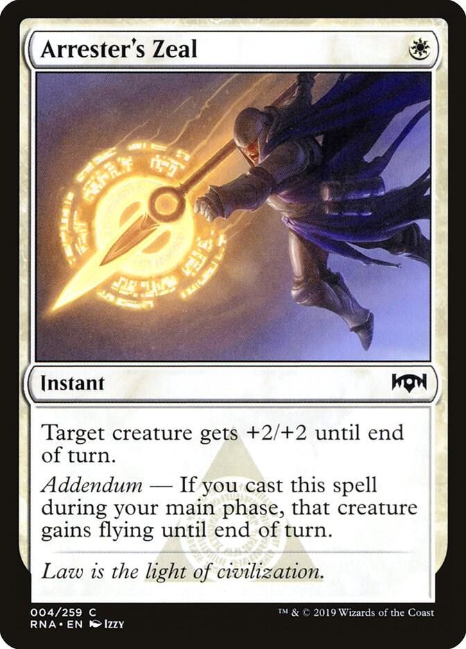 Arrester's Zeal (4) [Ravnica Allegiance]