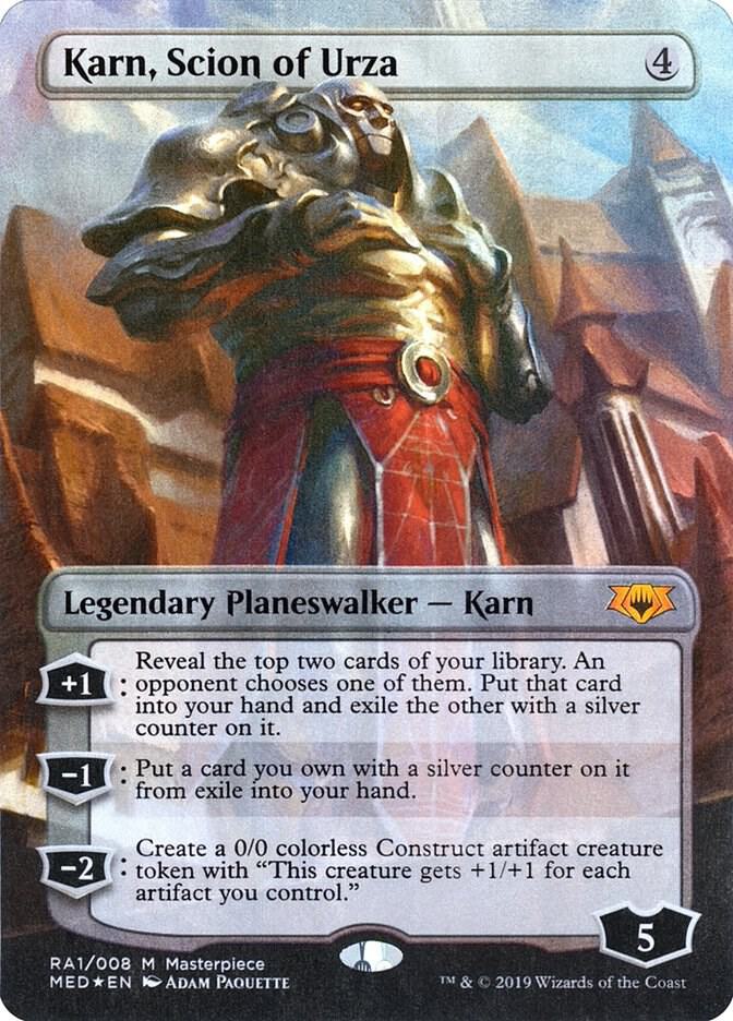 Karn, Scion of Urza (RA1) [Mythic Edition: Ravnica Allegiance] [Borderless]