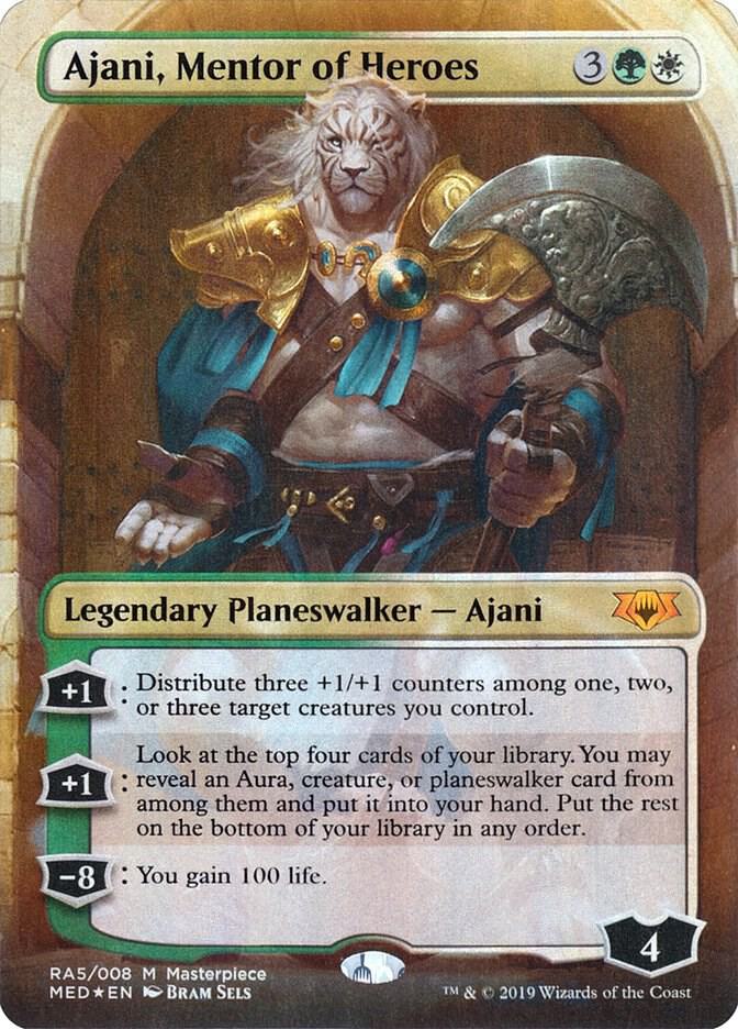 Ajani, Mentor of Heroes (RA5) [Mythic Edition: Ravnica Allegiance] [Borderless]