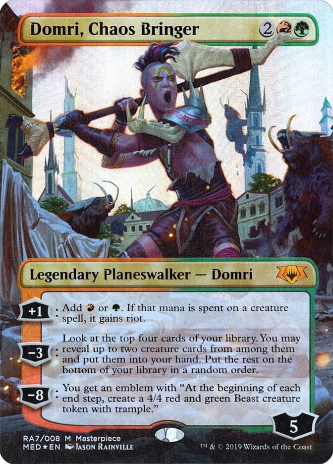 Domri, Chaos Bringer (RA7) [Mythic Edition: Ravnica Allegiance] [Borderless]