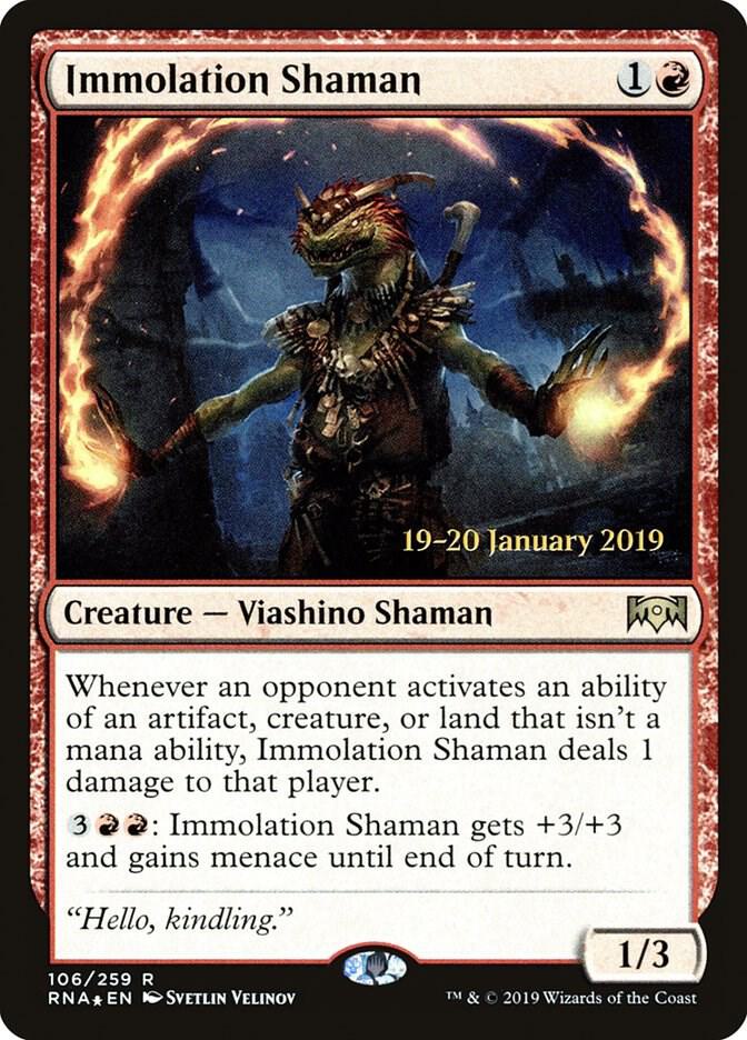 Immolation Shaman (106) [Prerelease Cards]