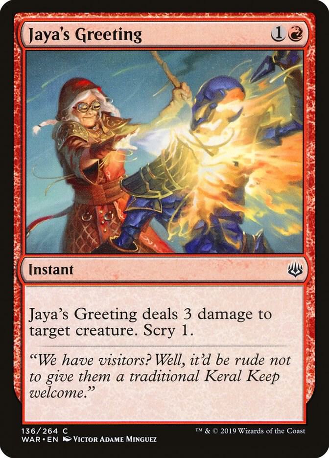 Jaya's Greeting (136) [War of the Spark]